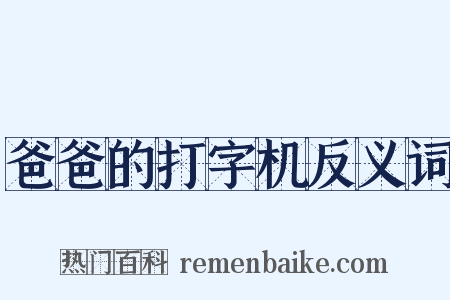 爸爸的打字机反义词是什么意思的图片